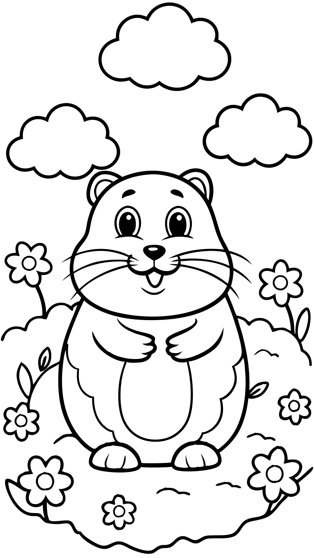 coloriage de marmotte